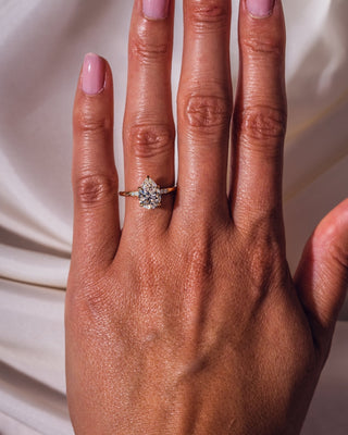 Cushion Hidden Halo Lab Grown Diamond Engagement Ring
