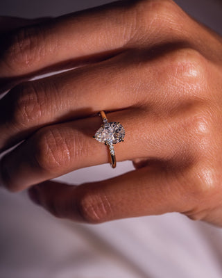 Cushion Hidden Halo Lab Grown Diamond Engagement Ring