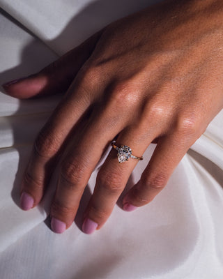 Cushion Hidden Halo Lab Grown Diamond Engagement Ring