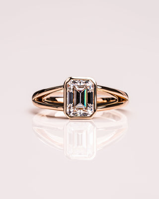 Cushion Hidden Halo Lab Grown Diamond Engagement Ring