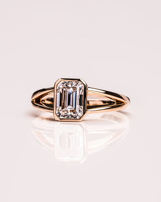 Cushion Hidden Halo Lab Grown Diamond Engagement Ring