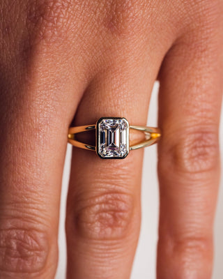 Cushion Hidden Halo Lab Grown Diamond Engagement Ring