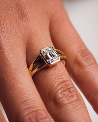 Cushion Hidden Halo Lab Grown Diamond Engagement Ring