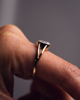 Cushion Hidden Halo Lab Grown Diamond Engagement Ring