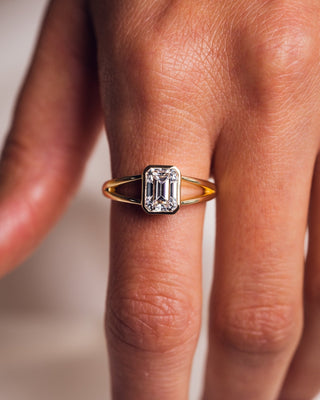 Cushion Hidden Halo Lab Grown Diamond Engagement Ring