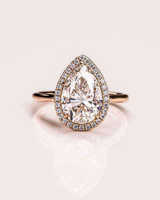 Cushion Hidden Halo Lab Grown Diamond Engagement Ring