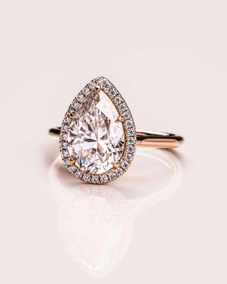 Cushion Hidden Halo Lab Grown Diamond Engagement Ring