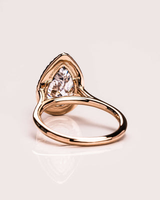 Cushion Hidden Halo Lab Grown Diamond Engagement Ring