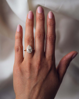 Cushion Hidden Halo Lab Grown Diamond Engagement Ring