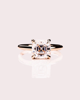 Cushion Hidden Halo Lab Grown Diamond Engagement Ring