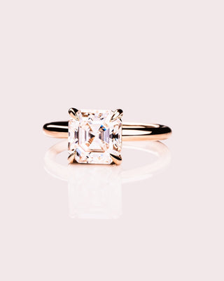 Cushion Hidden Halo Lab Grown Diamond Engagement Ring