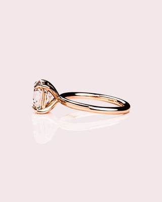 Cushion Hidden Halo Lab Grown Diamond Engagement Ring