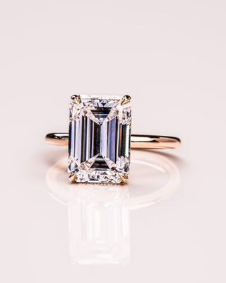 Cushion Hidden Halo Lab Grown Diamond Engagement Ring