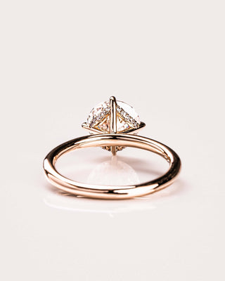 Cushion Hidden Halo Lab Grown Diamond Engagement Ring