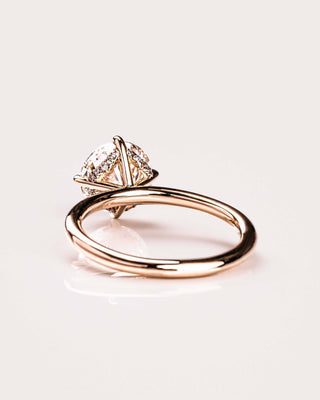 Cushion Hidden Halo Lab Grown Diamond Engagement Ring