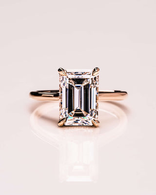 Cushion Hidden Halo Lab Grown Diamond Engagement Ring