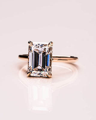 Cushion Hidden Halo Lab Grown Diamond Engagement Ring