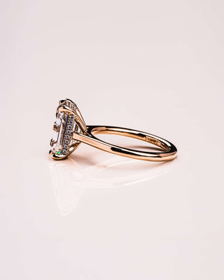 Cushion Hidden Halo Lab Grown Diamond Engagement Ring