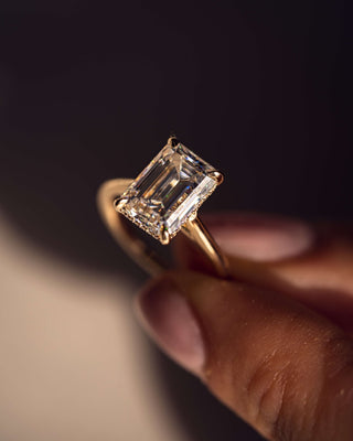Cushion Hidden Halo Lab Grown Diamond Engagement Ring