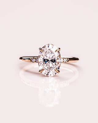 Cushion Hidden Halo Lab Grown Diamond Engagement Ring
