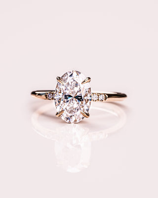 Cushion Hidden Halo Lab Grown Diamond Engagement Ring