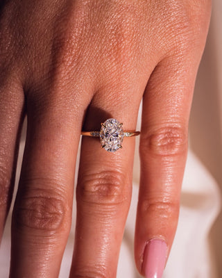 Cushion Hidden Halo Lab Grown Diamond Engagement Ring