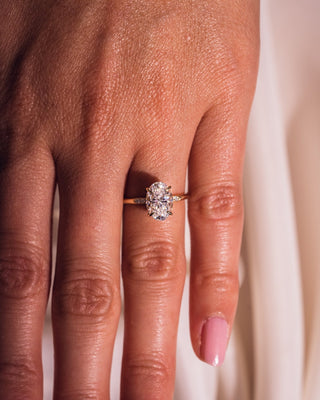 Cushion Hidden Halo Lab Grown Diamond Engagement Ring