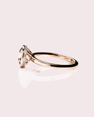 Cushion Hidden Halo Lab Grown Diamond Engagement Ring