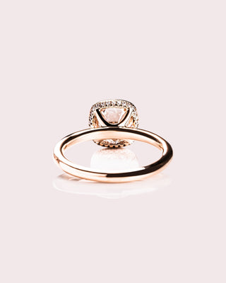 Cushion Hidden Halo Lab Grown Diamond Engagement Ring