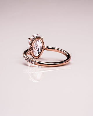 Cushion Hidden Halo Lab Grown Diamond Engagement Ring