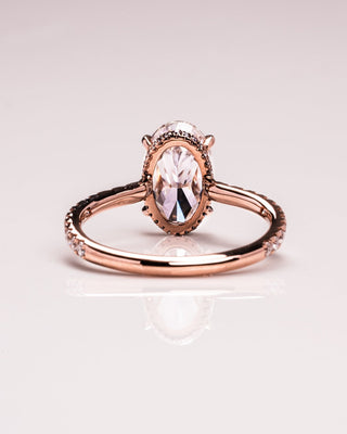 Cushion Hidden Halo Lab Grown Diamond Engagement Ring
