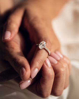 Cushion Hidden Halo Lab Grown Diamond Engagement Ring