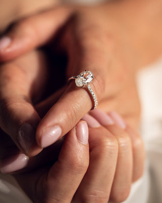 Cushion Hidden Halo Lab Grown Diamond Engagement Ring