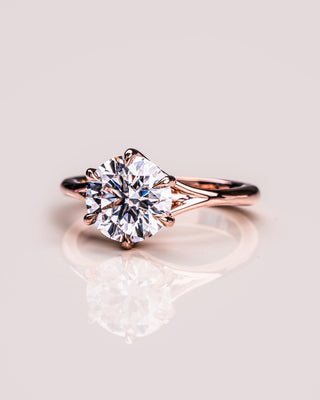 Cushion Hidden Halo Lab Grown Diamond Engagement Ring