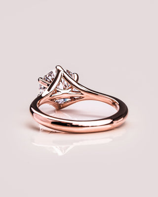 Cushion Hidden Halo Lab Grown Diamond Engagement Ring