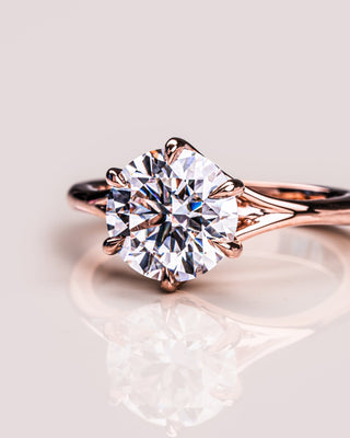 Cushion Hidden Halo Lab Grown Diamond Engagement Ring