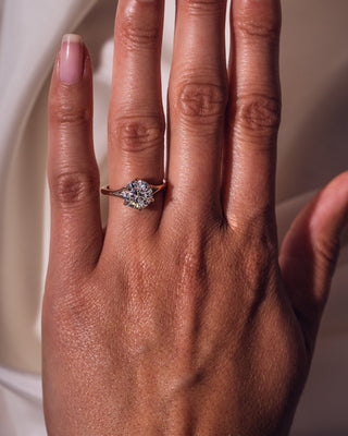 Cushion Hidden Halo Lab Grown Diamond Engagement Ring