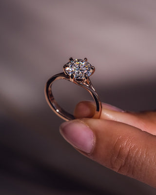 Cushion Hidden Halo Lab Grown Diamond Engagement Ring