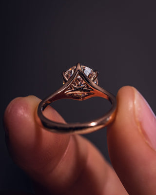 Cushion Hidden Halo Lab Grown Diamond Engagement Ring