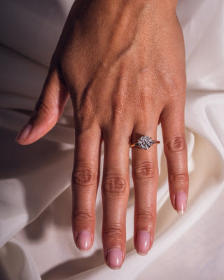Cushion Hidden Halo Lab Grown Diamond Engagement Ring