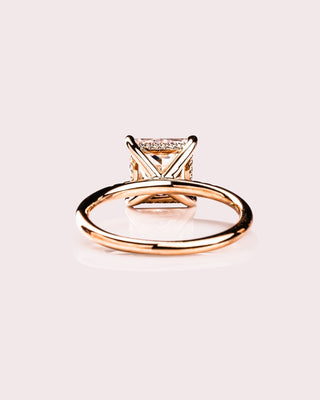 Cushion Hidden Halo Lab Grown Diamond Engagement Ring