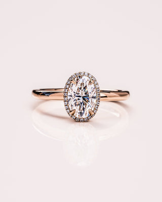 Cushion Hidden Halo Lab Grown Diamond Engagement Ring