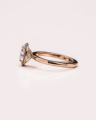 Cushion Hidden Halo Lab Grown Diamond Engagement Ring