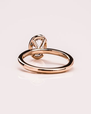 Cushion Hidden Halo Lab Grown Diamond Engagement Ring
