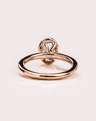 Cushion Hidden Halo Lab Grown Diamond Engagement Ring