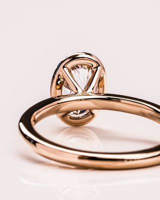 Cushion Hidden Halo Lab Grown Diamond Engagement Ring