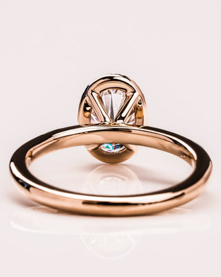 Cushion Hidden Halo Lab Grown Diamond Engagement Ring