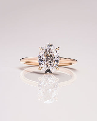 Cushion Hidden Halo Lab Grown Diamond Engagement Ring