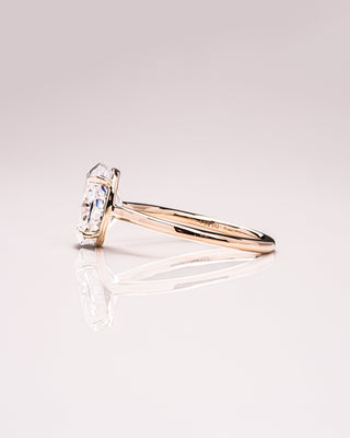 Cushion Hidden Halo Lab Grown Diamond Engagement Ring