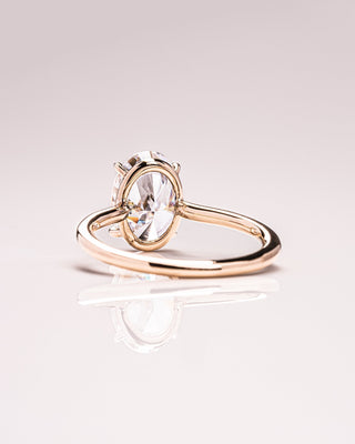 Cushion Hidden Halo Lab Grown Diamond Engagement Ring